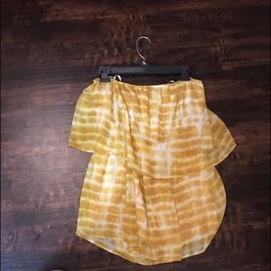Large mustard yellow and white romper
